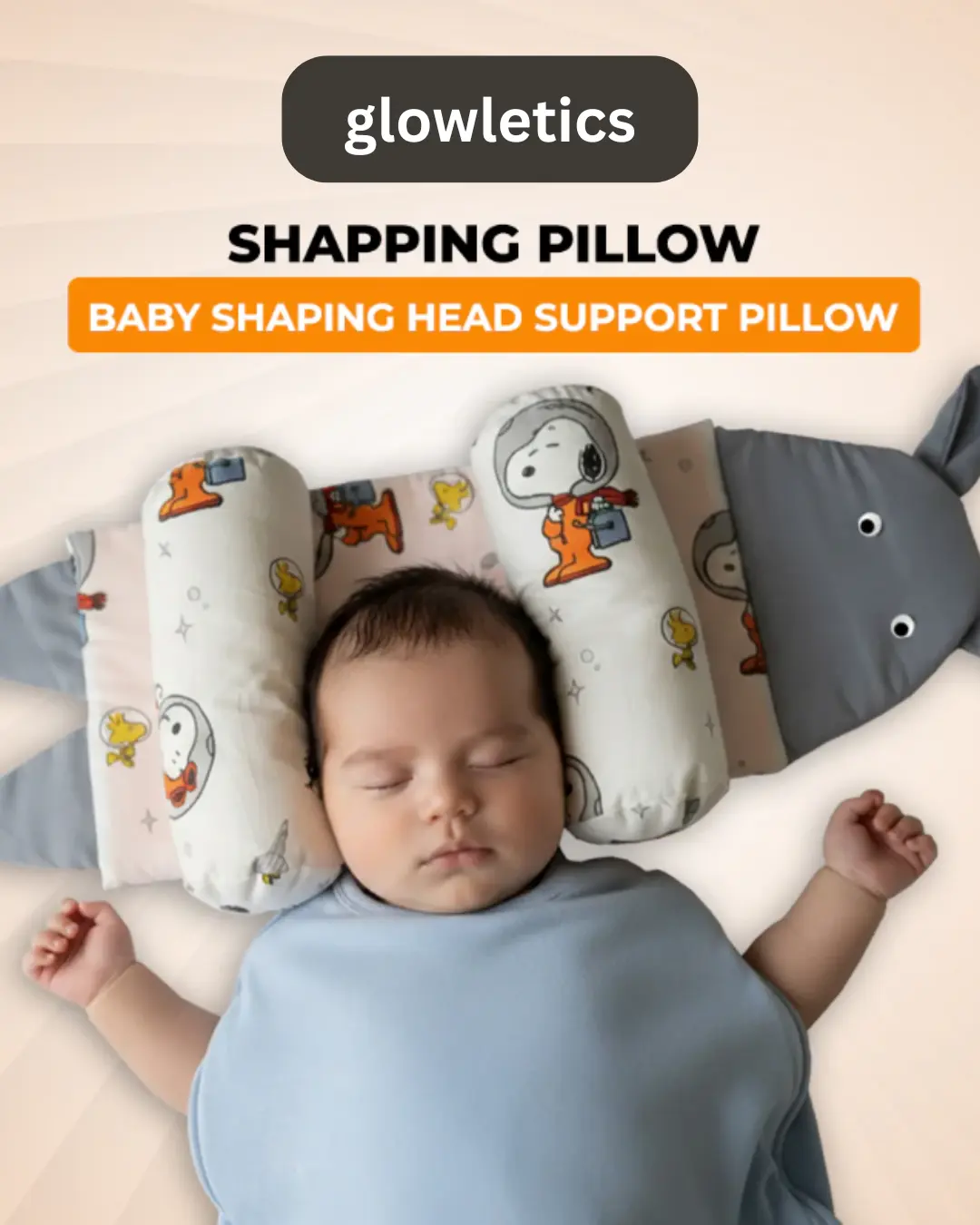 👶 **BabyComfort+ Soft Head Shaping Pillow for Newborns | Gentle Support & Ultimate Comfort** 💖 GLOWLETICS